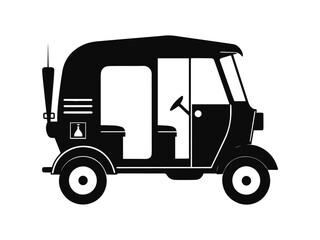 Auto Rickshaw silhouette vector