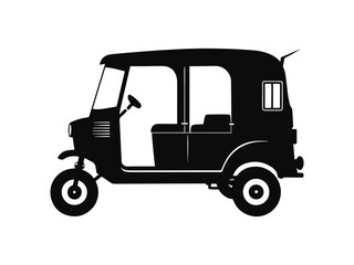 Auto Rickshaw silhouette vector