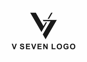 letter v seven logo, design, vector, illustration, creative icon, template