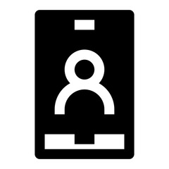 Video Call Simple Glyph Icon. Single icon, glyph vector icon