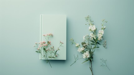 A small, beautifully crafted booklet for wedding vows, with floral accents