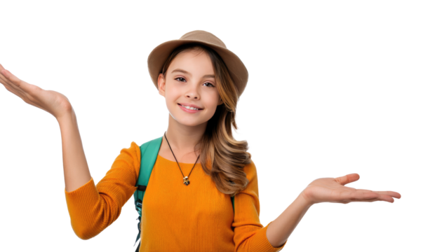 woman showing ok sign on transparent background 