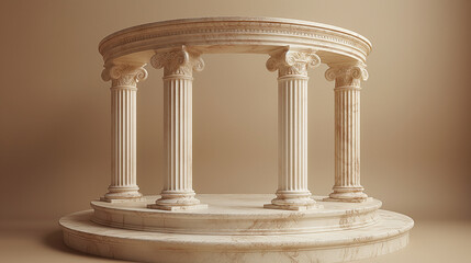 Obraz premium mockup design background modern minimalism antique columns building