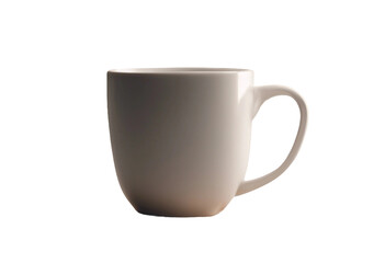 Obraz premium Empty coffee ceramic cup isolated on transparent background cut out