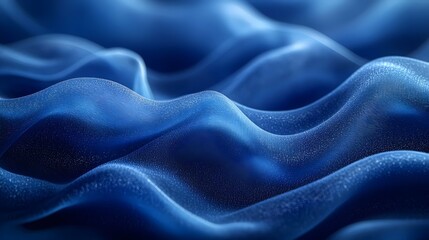 Abstract blue waves of fabric.