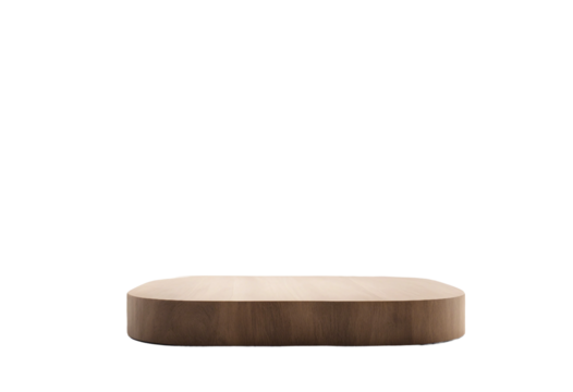 Kitchen podium background food product stand table pedestal display wooden platform Empty podium isolated on transparent background - Powered by Adobe