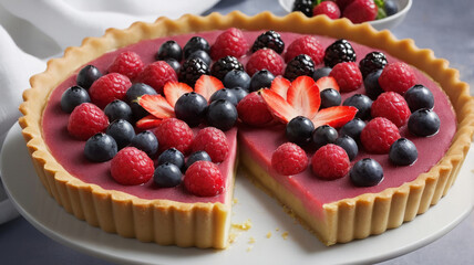pie with fruit topping