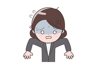 驚いて焦っているビジネスウーマン