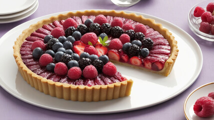 pie with fruit topping