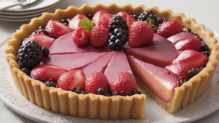 pie with fruit topping