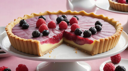pie with fruit topping
