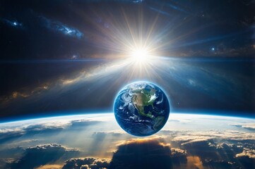 Earth from space celestial perspective