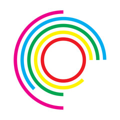 Obraz premium Radial icon template