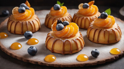 pastry with sweet fruit topping