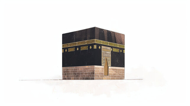 illustration of Kaaba Mecca png footage Saudi Arabia, holy mosque, hajj, Eid Adha 3d rendered Sketch, Islamic Eid, Eid Adha poster, ui graphic design colored panorama