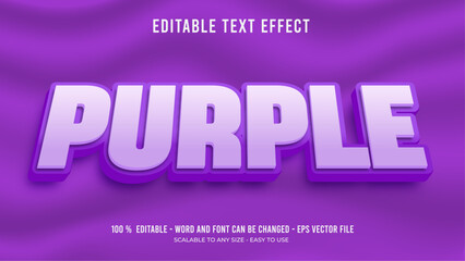 purple editable text effect