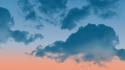 Twilight Sky with Dramatic Sunset Clouds