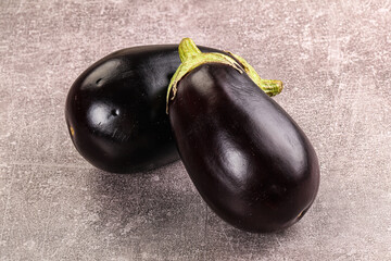 Raw ripe organic eggplant vegetable
