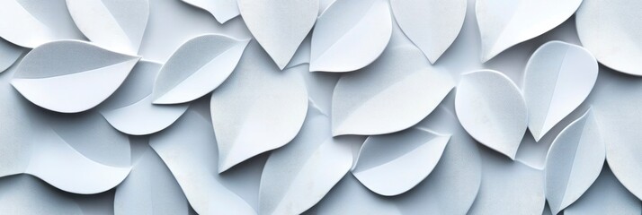 Geometric white leaves on a tiled texture background