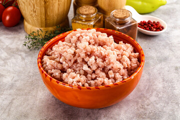 Homemade Raw pork minced meat