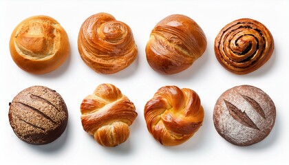 Fototapeta premium Set of bakery isolated on transparent background