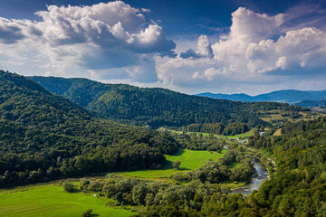 Fototapeta premium Dolina Popradu, Góry Leluchowskie, Małopolska, Poland, EU