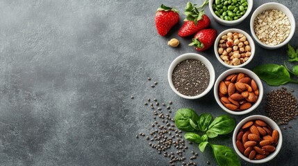 Assortment of Healthy Nuts, Seeds, and Fruits