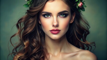 Fototapeta premium woman+natural+beauty+face