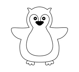 Penguin. Animals. Fauna. North Pole. Illustration