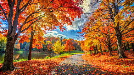 Fototapeta premium Autumn in the Park.