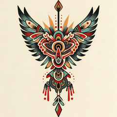 Tribal Shoulder tattoo flash styles illustration