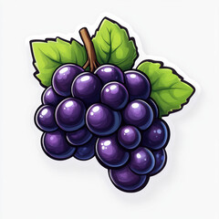 Minimalistic Slot Game Icon of Grapes
