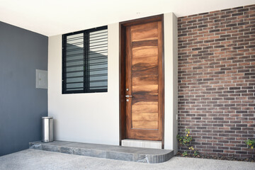 The front of a house - Door and window