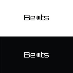 Beats Music Minimal Word Mark Logo Design