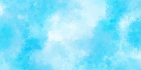 Obraz premium Abstract white and blue color frozen ice surface design background. soft sky blue watercolor sky and clouds, Light blue background with watercolor. gradient light white sky background with clouds.