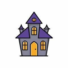 Design a Haunted House Icon Vector Illustration