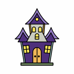 Design a Haunted House Icon Vector Illustration