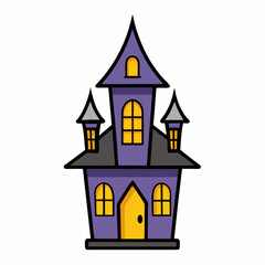 Design a Haunted House Icon Vector Illustration