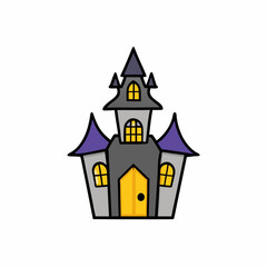 Design a Haunted House Icon Vector Illustration