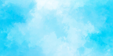 Abstract white and blue color frozen ice surface design background. soft sky blue watercolor sky and clouds, Light blue background with watercolor. gradient light white sky background with clouds.