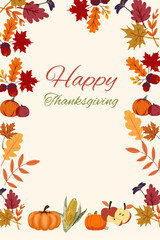 Fototapeta premium Happy Thanksgiving yellow color background, template, wallpaper with maple leaf cute, beatiful style