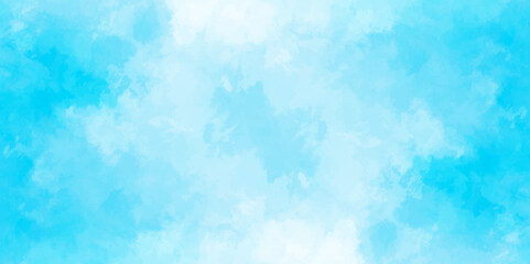Fototapeta premium Abstract white and blue color frozen ice surface design background. soft sky blue watercolor sky and clouds, Light blue background with watercolor. gradient light white sky background with clouds.