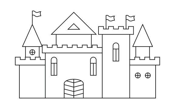 recommend clip art: A castle. A fortress. The Middle Ages. Old age. Illustration