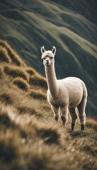 Fototapeta premium Alpaca in the mountains