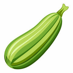 Art Nouveau Zucchini Vector on White Background