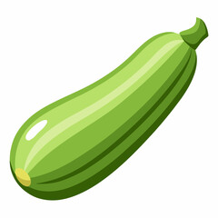 Art Nouveau Zucchini Vector on White Background