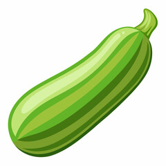 Art Nouveau Zucchini Vector on White Background