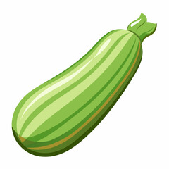 Art Nouveau Zucchini Vector on White Background