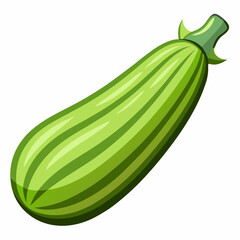 Art Nouveau Zucchini Vector on White Background