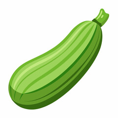 Art Nouveau Zucchini Vector on White Background